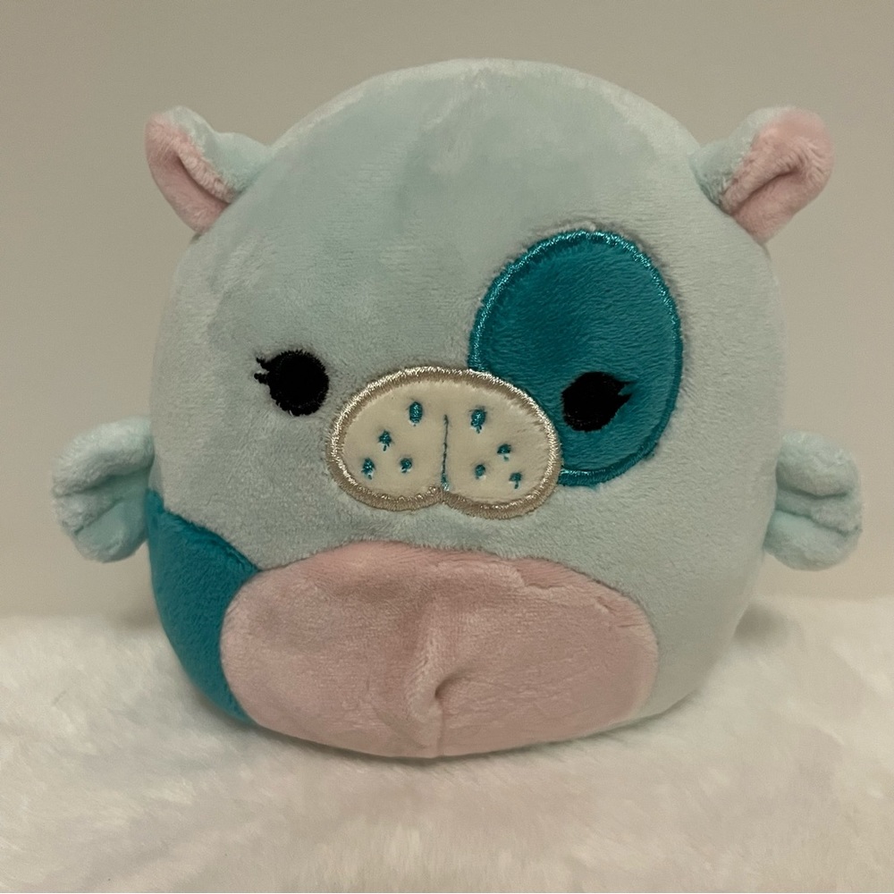 Squishmallow Sea Blue Cow 🐮, Blue & Pink, Scented Mystery Bag, 5” New